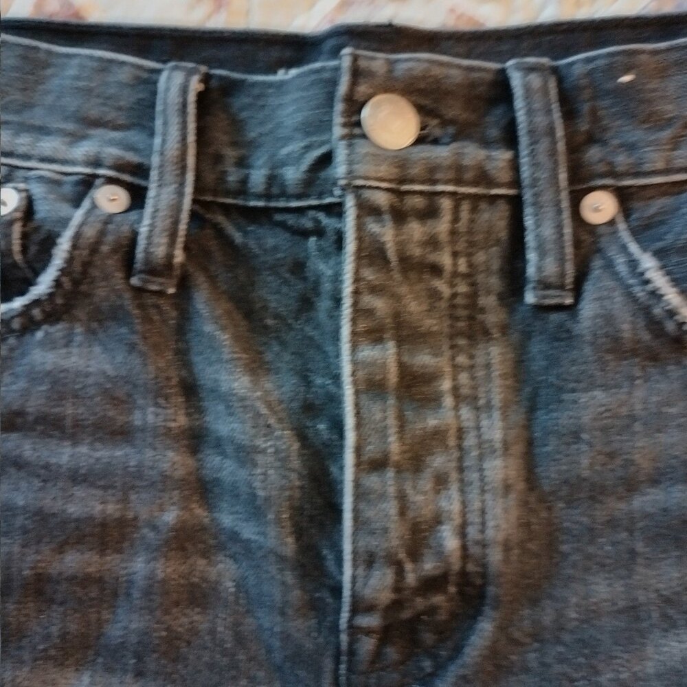 Madewell Jean Shorts High Rise Raw Hem Size 26 - Picture 3 of 11